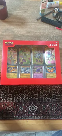 Pokemon 151 Mini-Tins 4 Pack SEALED 4 Sam’s Club Promo With Swirls 🍭 - Image 1