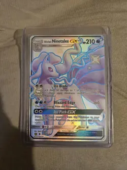 Pokemon Alolan Ninetales GX TCG Full Art SV53/SV94 NM Hidden Fates Shiny Vault - Image 1