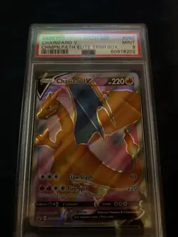 2020 POKEMON SWSH BSP #050 CHARIZARD V ELITE TRAINER BOX - PSA 9GEM MINT - Image 1