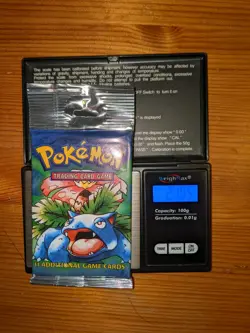 Pokemon Base Set Sealed Crimp Booster Pack Venusaur, 21g Heavy - Image 1