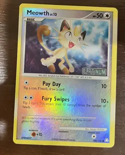 Pokemon TCG Meowth Legends Awakened 106 Reverse Holo Promo Promo - Image 1