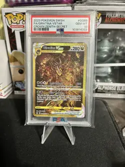 Giratina VSTAR GG69/GG70 Gold Alt Art Crown Zenith Pokemon 2023 PSA 10 Gem Mint - Image 1