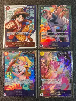 4 Set One Piece Card game Japanese Luffy ST21-014 Flagship Battle Asia - Image 1