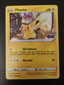 Pikachu SWSH234 - Sword & Shield Pokemon GO - PROMO Card Holo Near Mint - Image 1