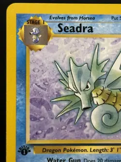 Pokemon TCG Seadra 42/62 1st Edition Fossil Uncommon Card - Image 3
