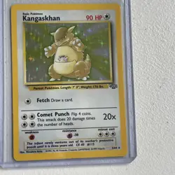 Pokemon TCG Jungle Holo Card Kangaskhan, 5/64, Unlimited Rare, Vintage 1999 LP - Image 1