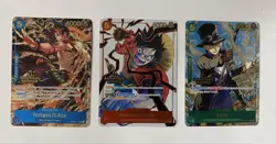 One Piece OP13 3rd Anniversary Winner Set Pre Release Card Luffy Sabo Ace - Image 1
