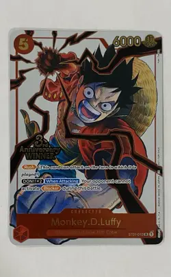 One Piece OP13 3rd Anniversary Winner Set Pre Release Card Luffy Sabo Ace - Image 3