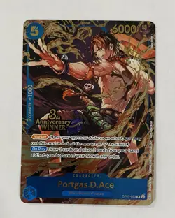 One Piece OP13 3rd Anniversary Winner Set Pre Release Card Luffy Sabo Ace - Image 4