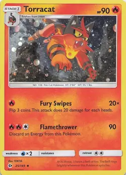 Torracat - 25/149 (Cosmos Holo) Promo League & Championship Cards 025/149 NM - Image 1