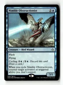 MTG | Nimble Obstructionist | Prerelease | Foil | Moderately Played | English - Image 1