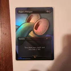 MTG Night's Whisper (Rainbow Foil) (1937b/2290) Secret Lair Drop Series NM FOIL - Image 1