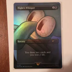 MTG Night's Whisper (Rainbow Foil) (1937b/2290) Secret Lair Drop Series NM FOIL - Image 2