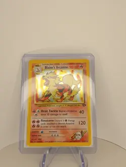 Pokemon TCG Blaine's Arcanine - 1/132 Gym Challenge Unlimited Holo Rare MP - Image 4