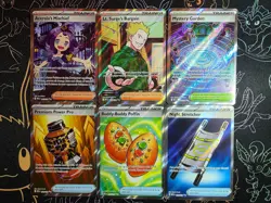 Pokemon Mega Evolution Full Art Lot Night Stretcher Buddy-Buddy Poffin + 4 More - Image 1
