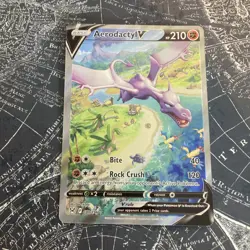 Pokemon TCG Aerodactyl v 180/196 Lost Origin Alt Art Holo Rare pack fresh - Image 1