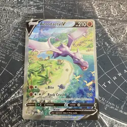 Pokemon TCG Aerodactyl v 180/196 Lost Origin Alt Art Holo Rare pack fresh - Image 3