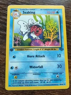 Seaking 1st Edition 46/64 Jungle Pokemon (Discoloration Misprint) - Image 1