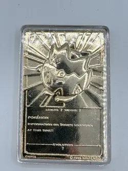 Pokemon Togepi 23k Gold Plated Trading 1999 Burger King Limited Edition - Image 4