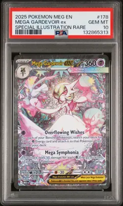 2025 POKEMON MEG EN-MEGA EVOLUTION #178 MEGA GARDEVOIR EX PSA 10 - Image 1
