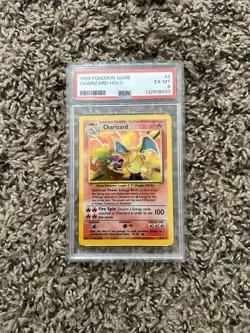 1999 POKEMON BASE SET UNLIMITED #4 CHARIZARD-HOLO PSA 6 - Image 1