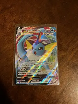 Pokemon TCG Vaporeon VMAX Evolving Skies 030/203 Holo Ultra Rare Near Mint - Image 1