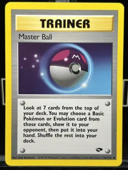 Master Ball 116/132 Gym Challenge Regular Uncommon 1999 WOTC Pokemon TCG LP - Image 3