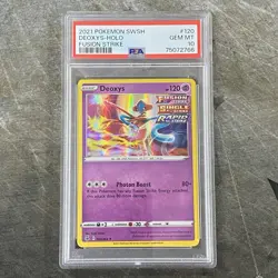 2021 Pokemon SWSH Deoxys Holo Fusion Strike #120/264 PSA Gem Mint 10 ENG POP 25! - Image 1