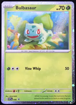 Pokemon TCG Bulbasaur SVP 046 S&V 151 Cosmos Holo SWIRL Black Star Promo - NM - Image 1