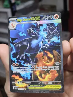 Mega Charizard X EX SIR 125/094 (English) Phantasmal Flames Pokemon TCG IN HAND - Image 2