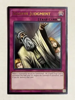 1x Solemn Judgment OP12-EN003 Ultimate Rare Near Mint English Yu-Gi-Oh! - Image 1