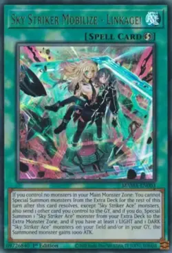 Yugioh! LP Sky Striker Mobilize - Linkage! - MAMA-EN003 - Ultra Rare - 1st Editi - Image 1