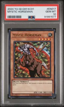 2024 YU-GI-OH! KC01-25TH ANV ULTIMATE KAIBA SET Mystic Horseman EN017 PSA 10 - Image 1