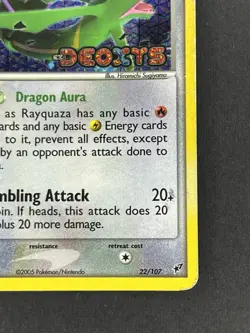 Rayquaza 22/107 EX Deoxys Pokemon Card Reverse Holo Foil Rare HP - Image 5