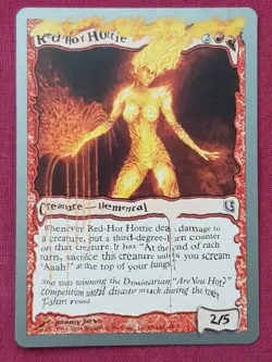 Magic The Gathering UNHINGED RED-HOT HOTTIE red card MTG - Image 1