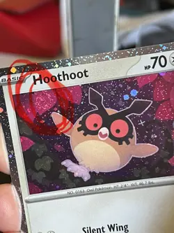 POKEMON HOOTHOOT 126/162 COMMON COSMOS HOLO with SWIRL TEMPORAL FORCES NM CARD - Image 2