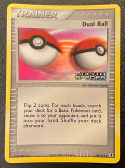 POKEMON EX DELTA SPECIES REVERSE HOLO STAMPED DUAL BALL UC TRAINER CARD 89/113 - Image 1