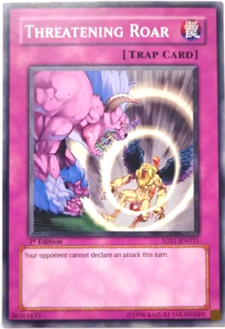 Threatening Roar 5DS1-EN031 COMMON 1st Edition YuGiOh TCG Card - Image 1