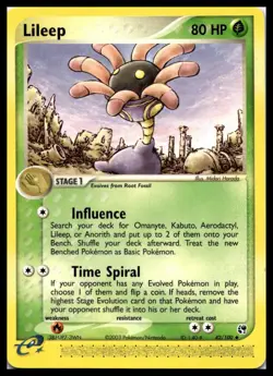 Lileep 42/100 EX Sandstorm e-Reader NonHolo Pokemon Card | LP - Image 1