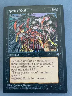 Spoils of Evil Ice Age MTG-LP Excellent-Vintage Magic the Gathering RESERVE LIST - Image 1