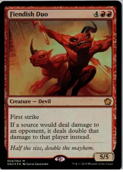 Fiendish Duo - M - Magic Game Night 2019 - 4 - NM - Foil - Image 1