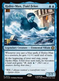 1x Hydro-Man, Fluid Felon - Foil - Prerelease Promo MTG Prerelease/Game Day/Laun - Image 1