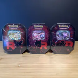 Pokemon Destined Rivals TCG - Team Rocket Tin - Set of 3 - New sealed - Image 1