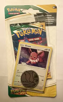 Pokemon TCG Evolving Skies Checklane Blister Pack with Eevee Promo SEALED - Image 1