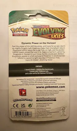 Pokemon TCG Evolving Skies Checklane Blister Pack with Eevee Promo SEALED - Image 2