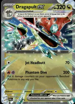 Pokemon Dragapult EX 130/167 Twilight Masquerade Holo Double Rare - Image 1