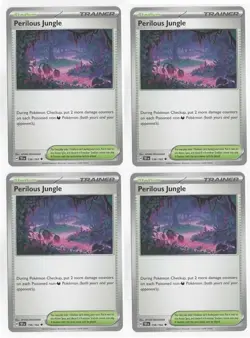 [4x Playset] Perilous Jungle 156/162 Sv05: Temporal Forces Pokemon TCG - Image 1