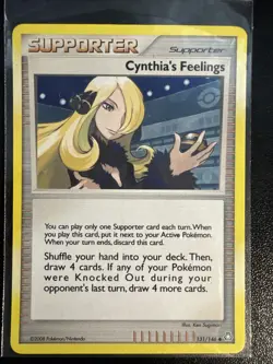 Pokemon TCG Cynthia's Feelings Legends Awakened Holo 131/146 LP - Image 1