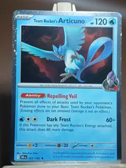 LP Team Rocket's Articuno 051/182 Sv10: Destined Rivals Cosmo Holo Promo Pokemon - Image 1