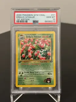 Erika's Ivysaur 1st Edition 2000 Pokemon Gym Challenge PSA 10 - Image 1